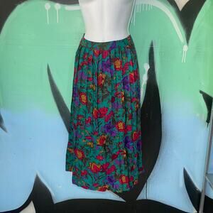 Vintage 90s floral midi skirt